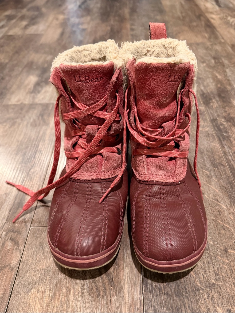 L.L. Bean Kids Maroon Red Winter Rain & Snow Boots